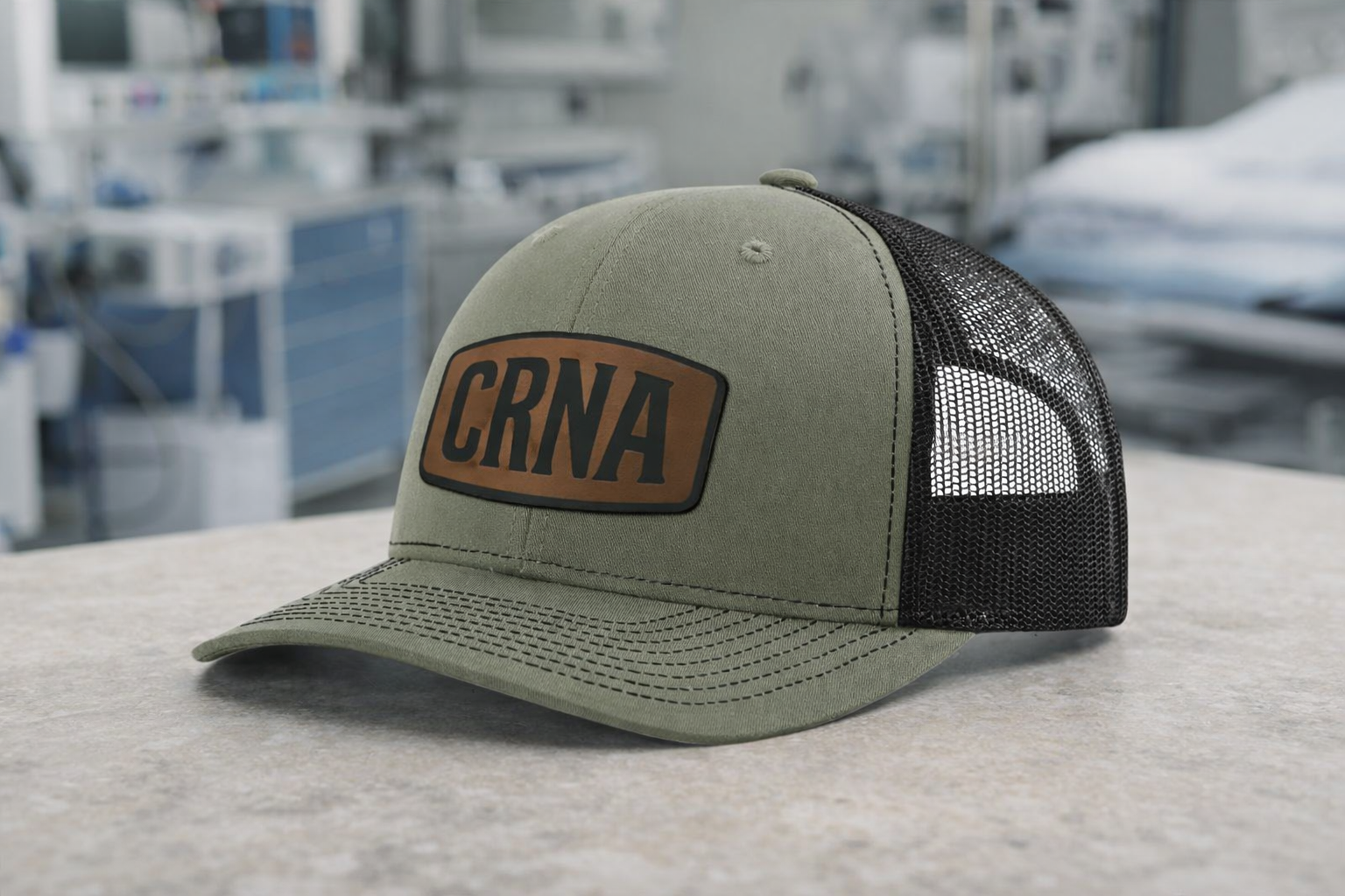 CRNA Richardson 112 Trucker Hat – Vintage Caramel Leatherette Patch
