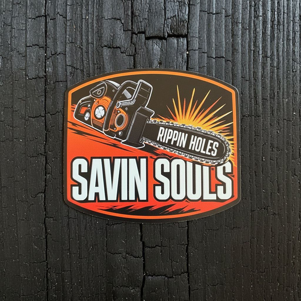 Rippin’ Holes, Savin’ Souls Firefighter Hat | Textured UV Printed Patch on Richardson 112 Trucker Cap
