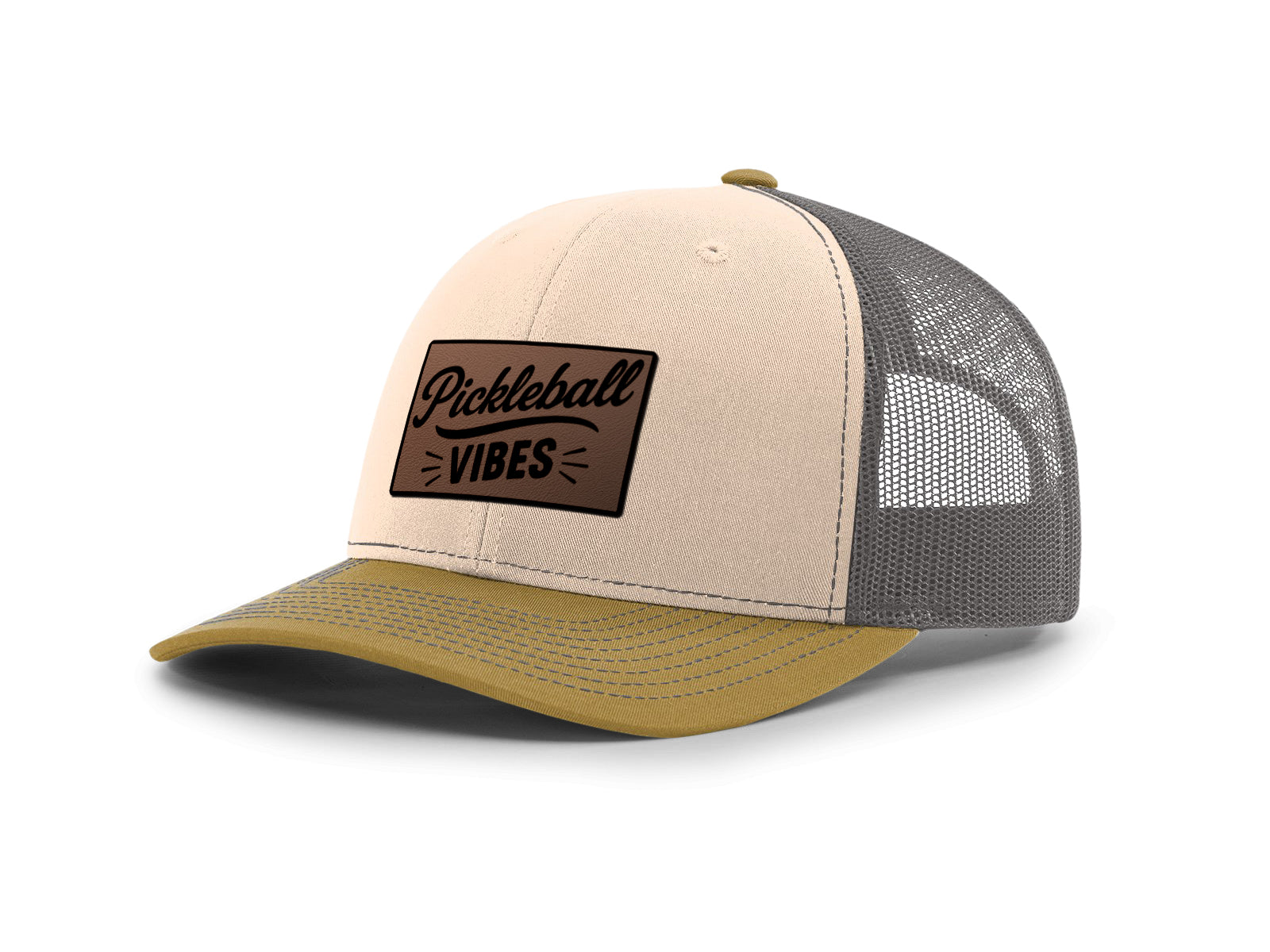 Pickleball Vibes Hat | Leatherette Patch Design – Bad Ash Creatives
