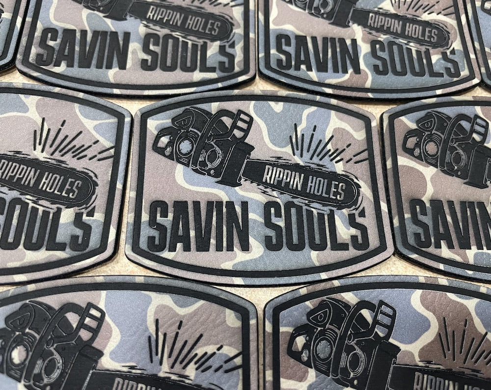 Firefighter Leatherette Patch - Rippin Holes, Savin Souls