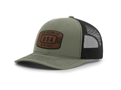 1776 Freedom Life Hat | Richardson 112 Trucker – Patriotic Leatherette Patch