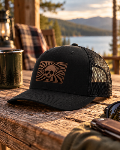 Hypnotic Skull Richardson 112 Trucker Hat | Leatherette Patch