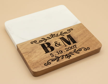 Personalized Wedding Favor Coaster Set | Set of 4