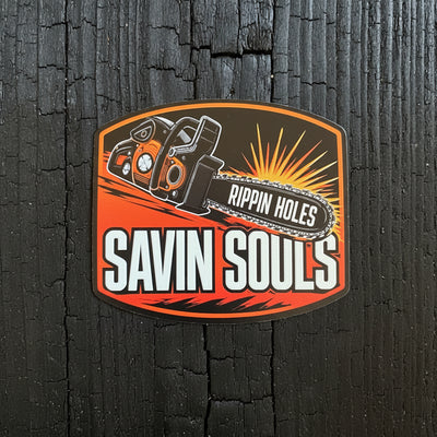Rippin’ Holes, Savin’ Souls Firefighter Hat | Textured UV Printed Patch on Richardson 112 Trucker Cap
